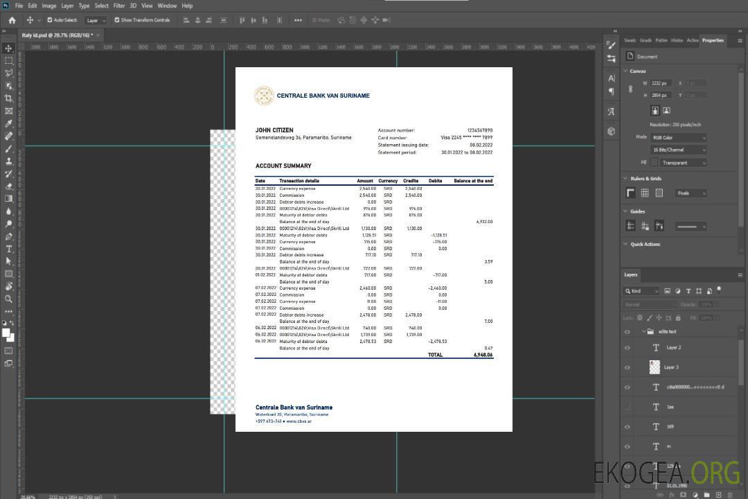 Suriname Centrale Bank Van Suriname bank stetement xls template